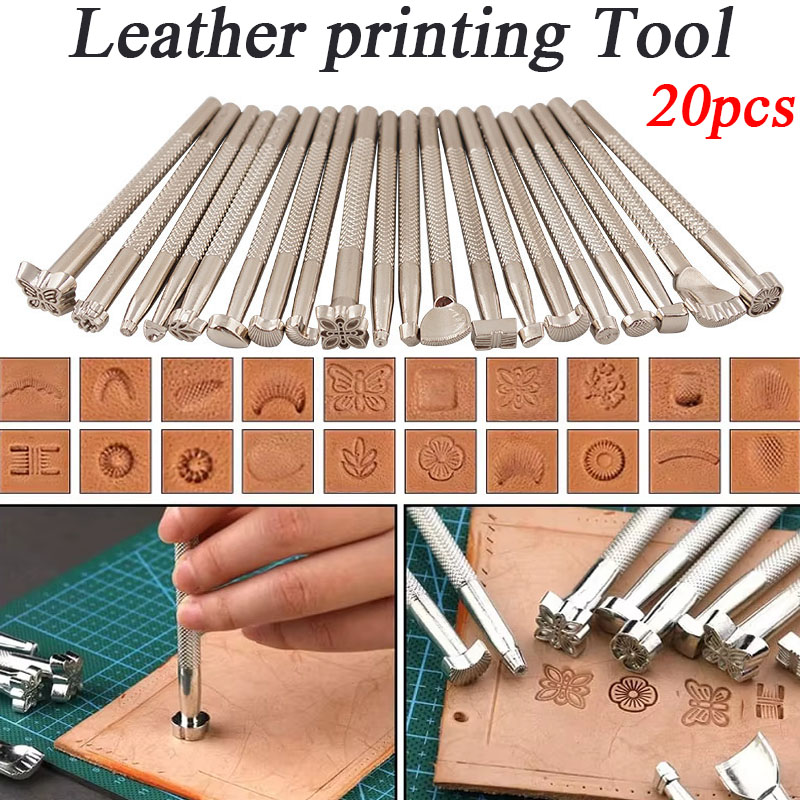 Leatherwork Punching Tool - 20pcs Alat Ukir Kulit, Alat Cap