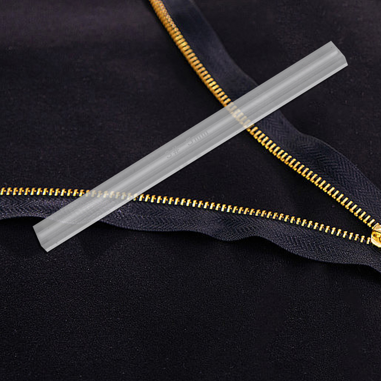 Leatherwork Ruler - Alat Anti-Tumpah Lem Resleting Akrilik, Penggaris