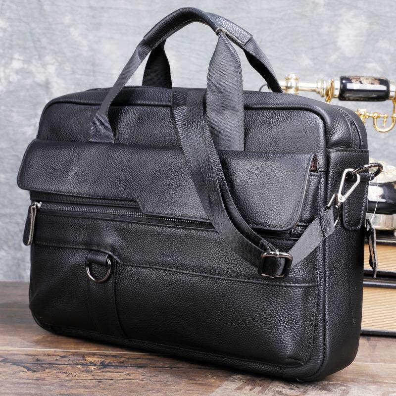 Leather Work Laptop Bag - Tas Tangan Kulit Asli Pria Besar