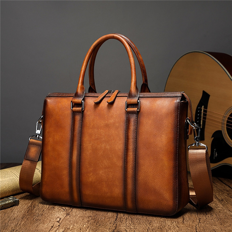 Leather Work Laptop Bag - Tas Kerja Kulit Asli YETTIES |
