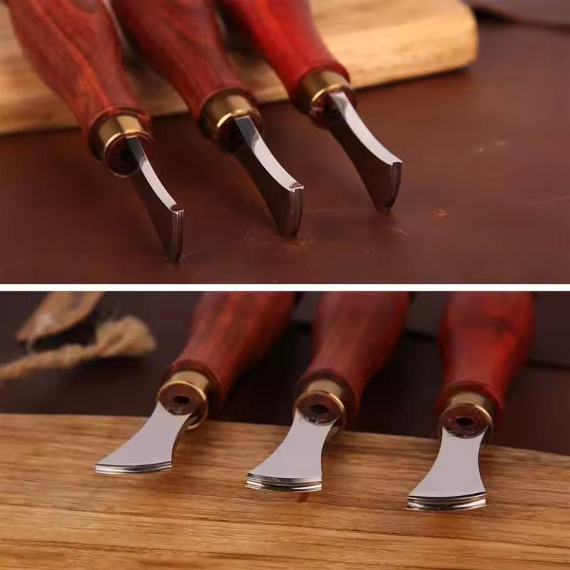Leatherwork Edge Creaser - 4 buah alat pembuat lipatan tepi