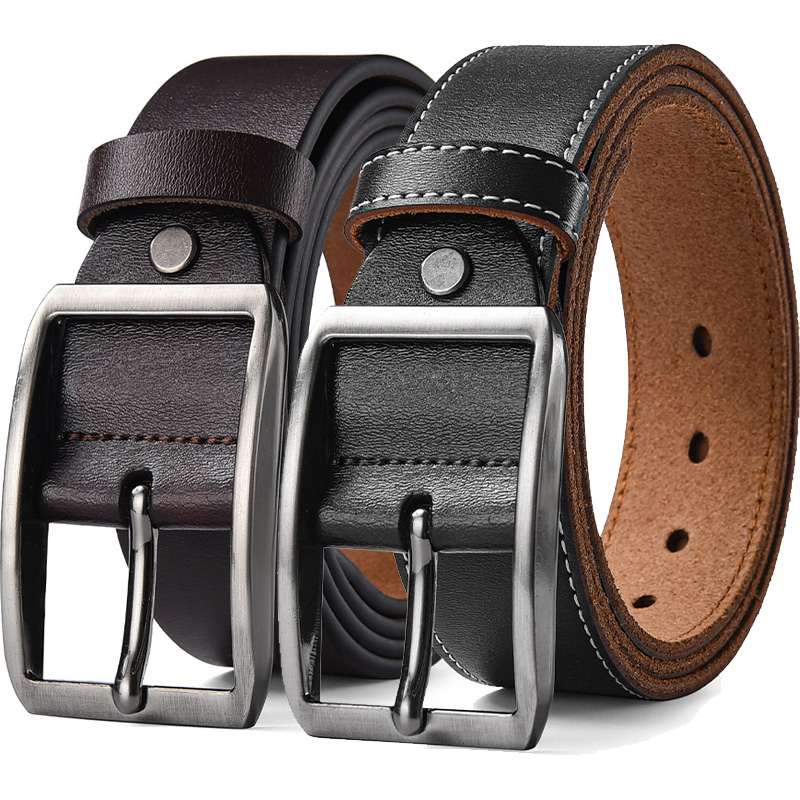 Leather Work Jeans - Sabuk Kulit Asli Pria Berkualitas Tinggi