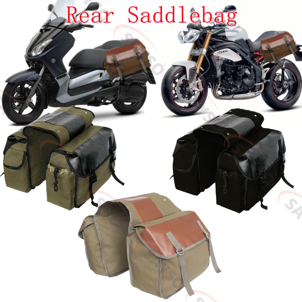 Leatherwork Tools - Tas Sadel Belakang Kulit Kanvas Tas