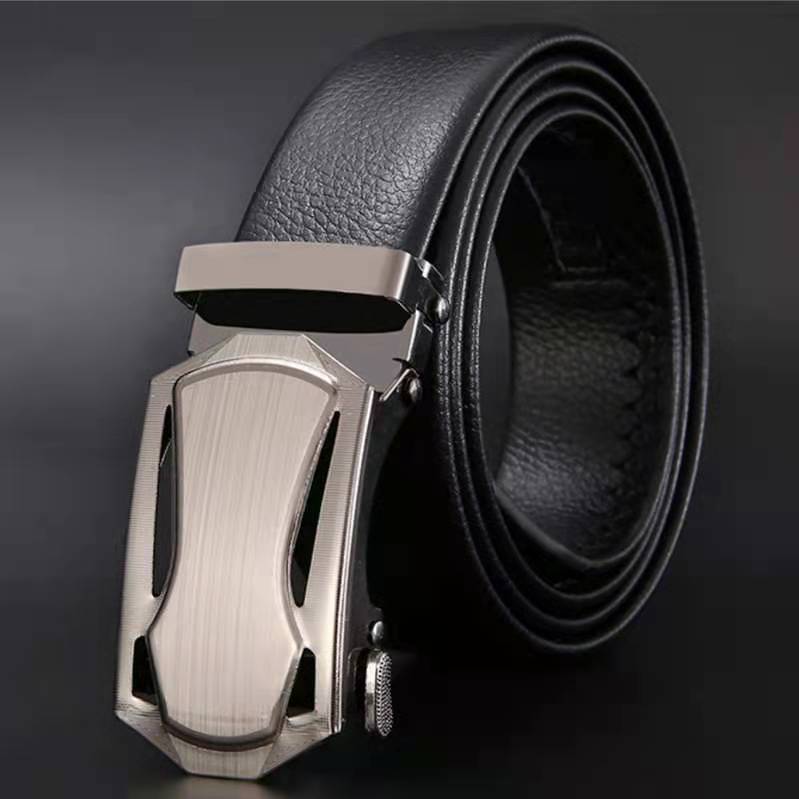 Leather Work Jeans - Sabuk Pria Bisnis Modis Sabuk Gesper