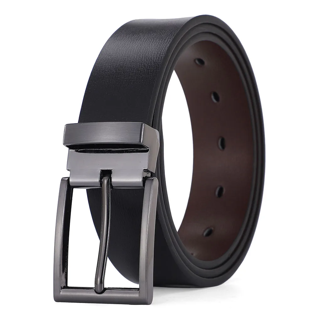 Leather Work Jeans - Sabuk Gesper Pin Kulit Sapi Pria