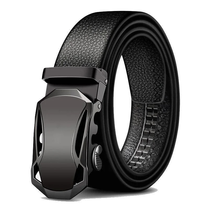 Leather Work Jeans - Sabuk Pria Sabuk Gesper Otomatis untuk