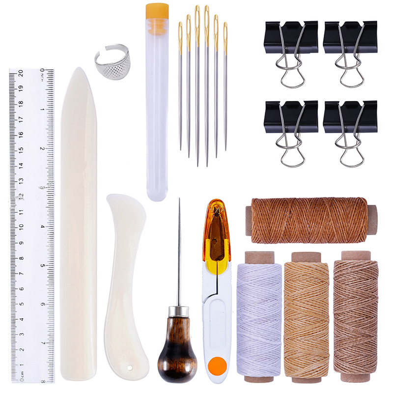 Leatherwork Edge Creaser - 25Pcs/Set Peralatan Jahit Kulit DIY, Alat