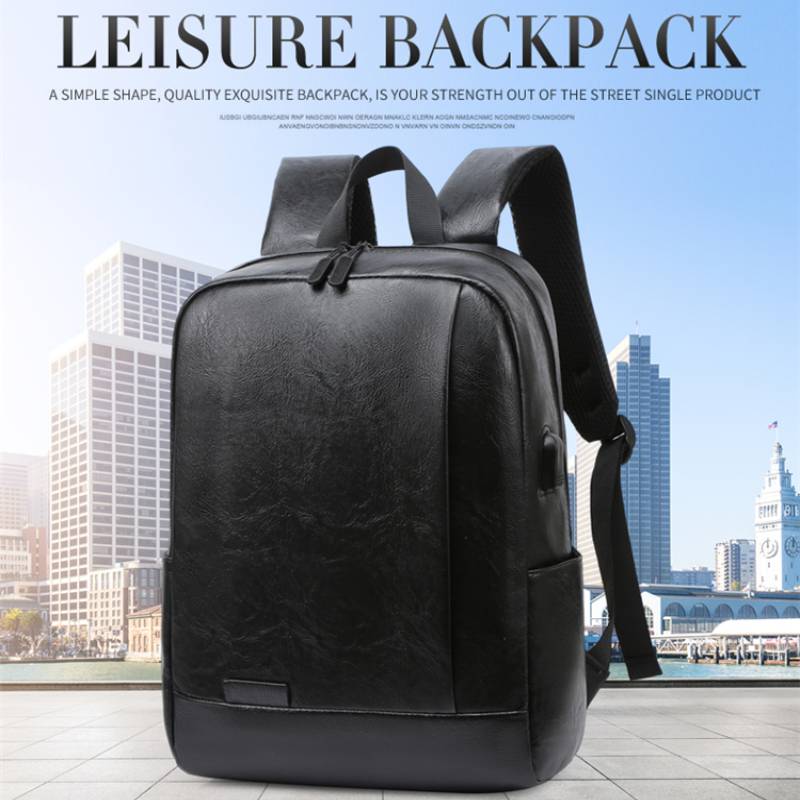 Leather Work Laptop Bag - Ransel Modis Pria Tas Kulit PU