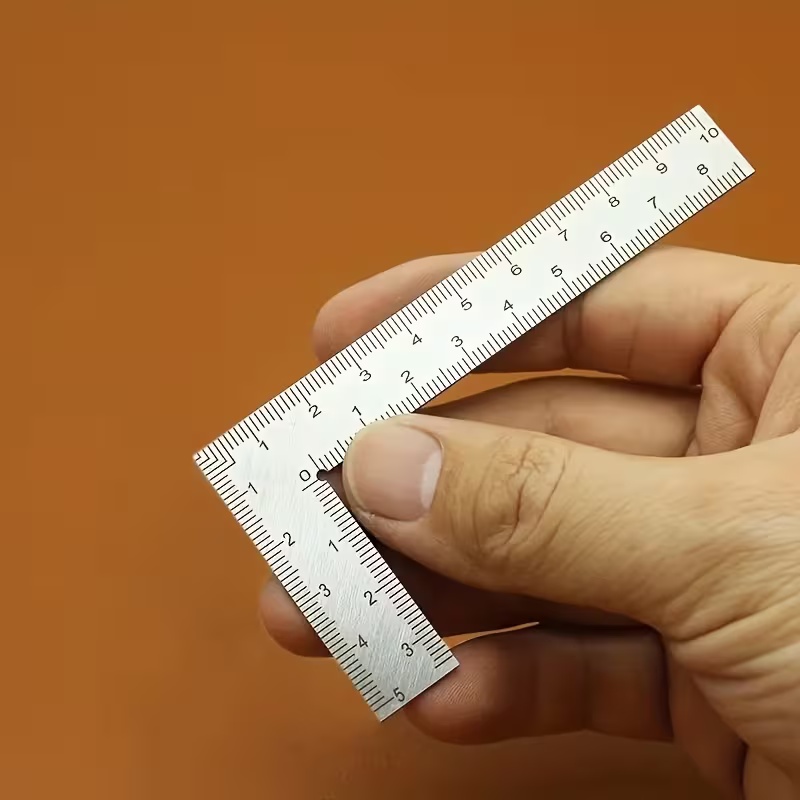 Leatherwork Ruler - Penggaris Baja Tahan Karat Bentuk L