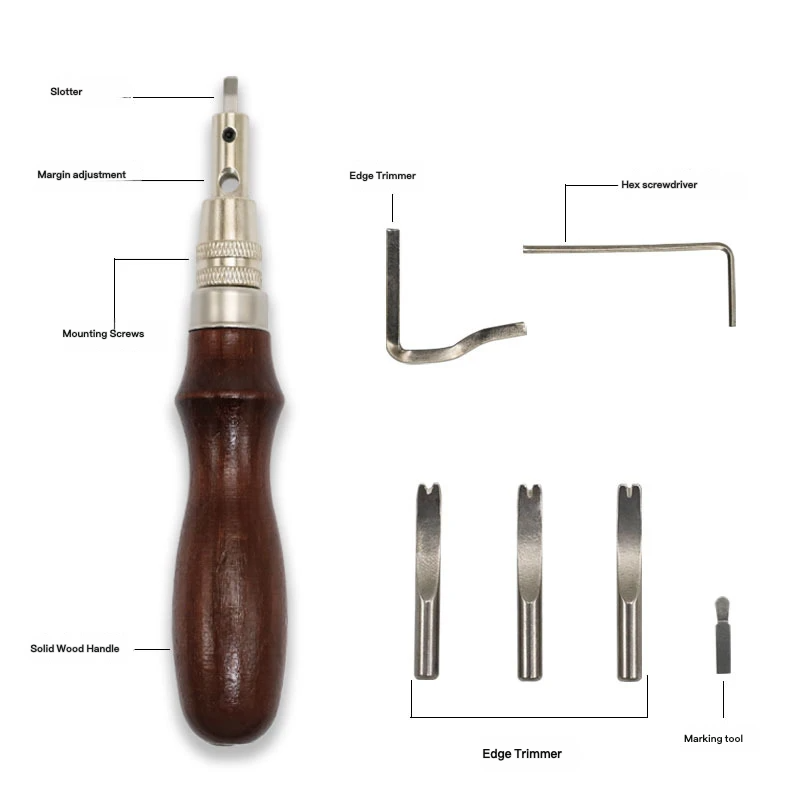 Alat Kerja Kulit Multifungsi 7 - Leatherwork Edge Creaser ulasan dan harga