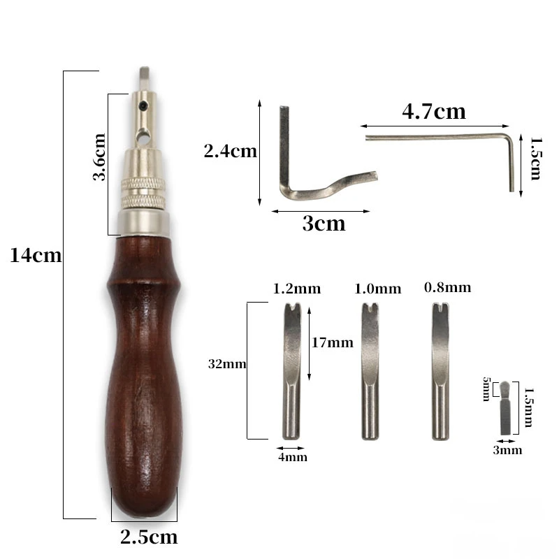 Alat Kerja Kulit Multifungsi 7 - Leatherwork Edge Creaser ulasan dan harga