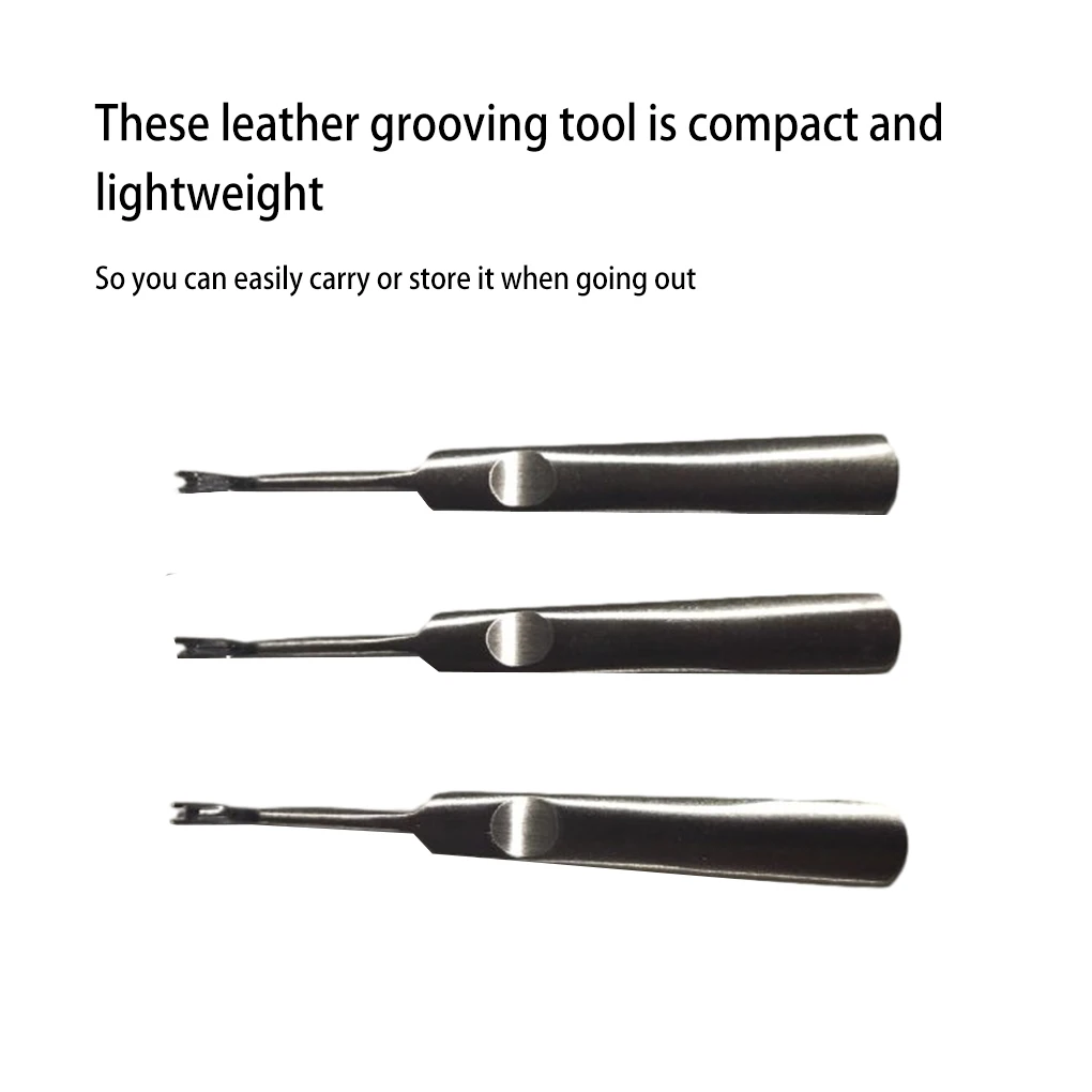 3Pcs Alat Pembuat Alur Kulit B - Leatherwork Edge Creaser ulasan dan harga