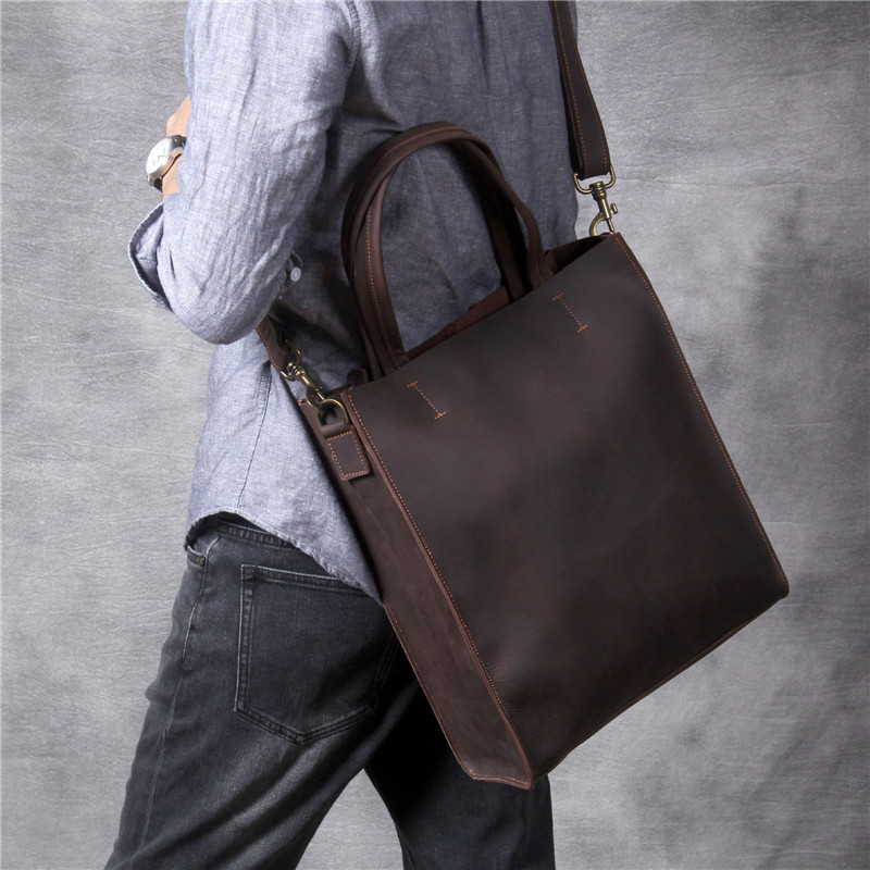 Tas jinjing tangan pria kulit  - Leather Work Laptop Bag ulasan dan harga
