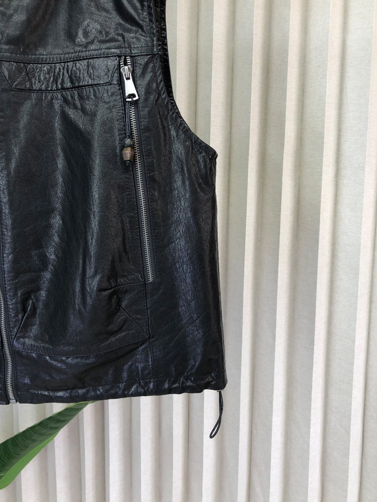 Rompi Wanita Kasual Kulit Asli - Leather Work Jacket With Hood ulasan dan harga