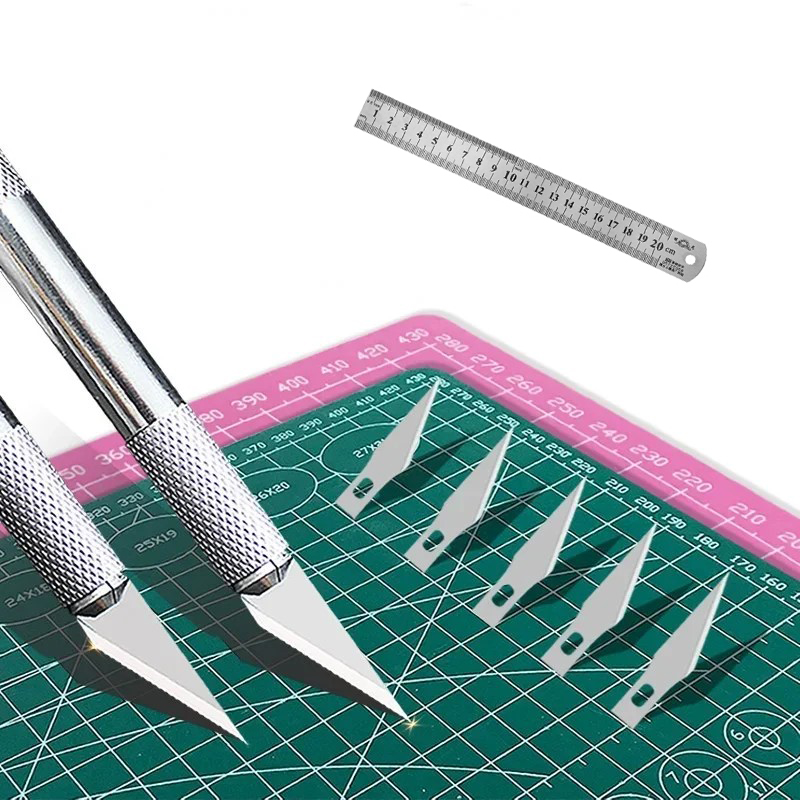 Alas Potong A3 / Set Pisau Uki - Leatherwork Ruler ulasan dan harga