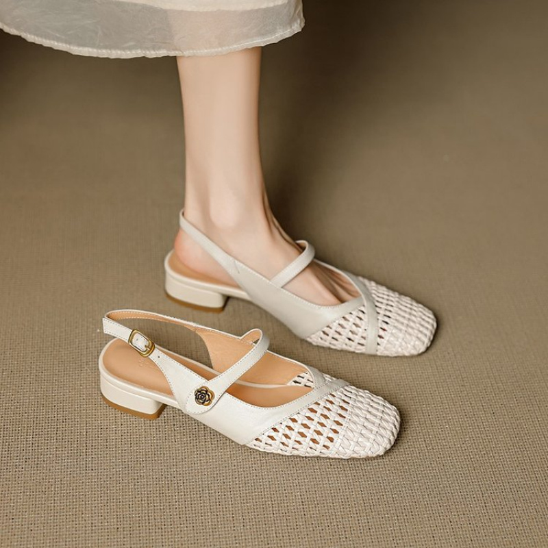 Sandal Wanita Tertutup, Anyama - Leather Work Flats Women ulasan dan harga