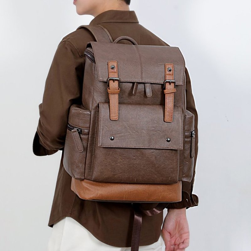 Ransel Kulit Pria Vintage Baru - Leather Work Laptop Bag ulasan dan harga