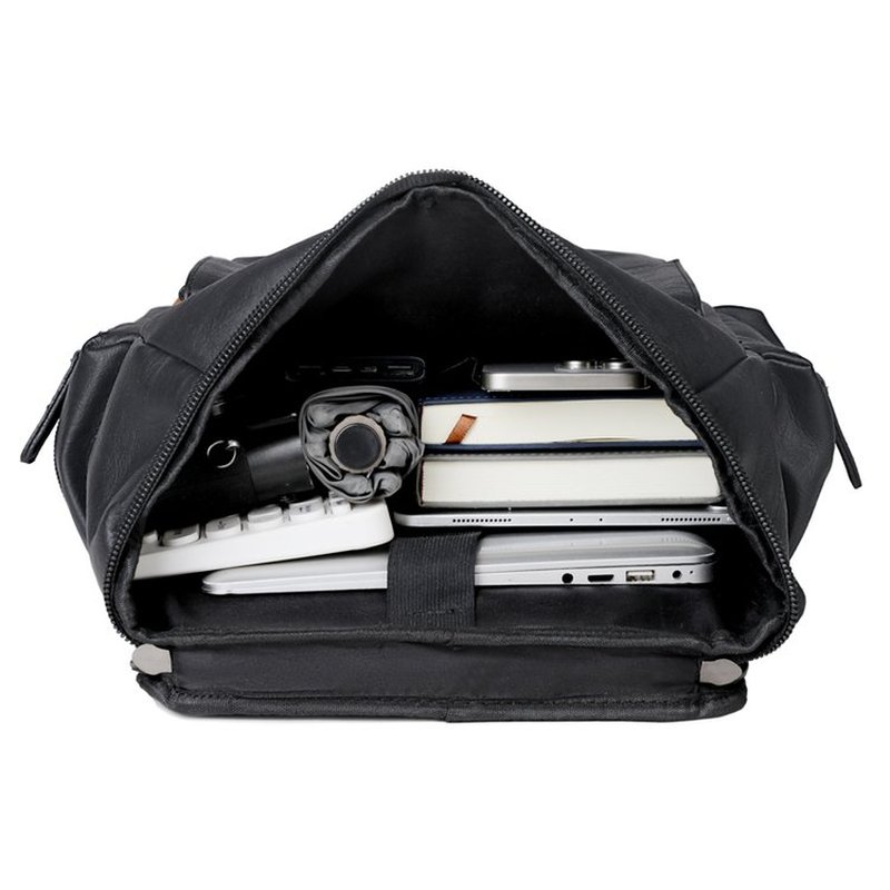 Ransel Kulit Pria Vintage Baru - Leather Work Laptop Bag ulasan dan harga