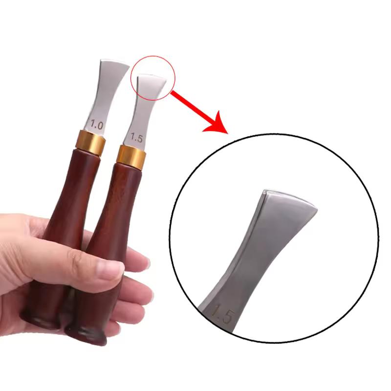 4 buah alat pembuat lipatan te - Leatherwork Edge Creaser ulasan dan harga