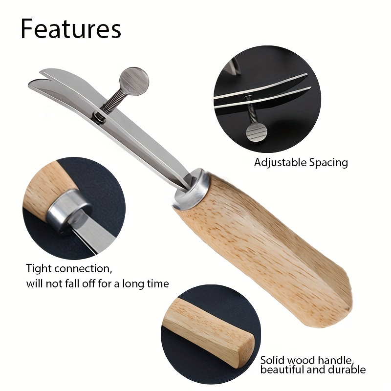 1 buah Alat Pembuat Lekukan Te - Leatherwork Edge Creaser ulasan dan harga