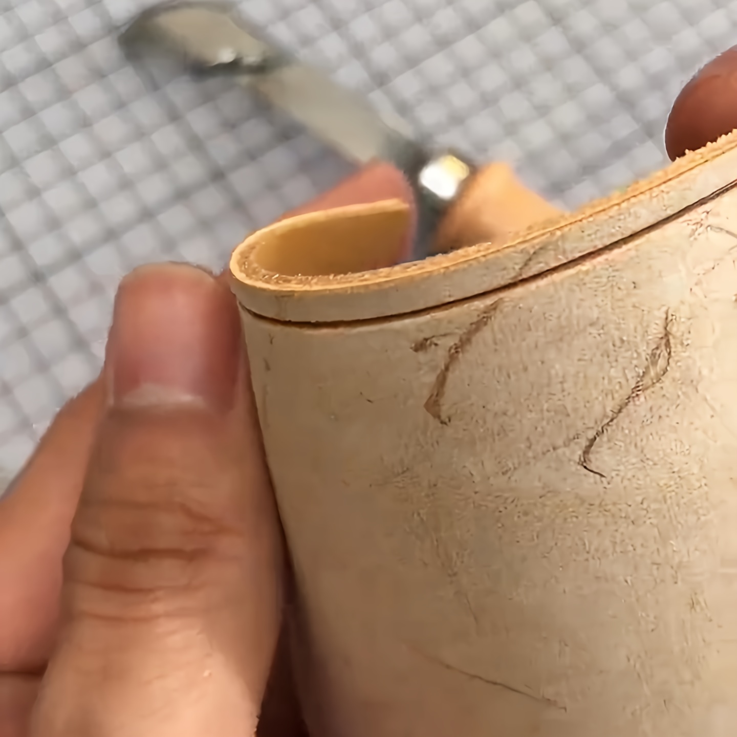 1 buah Alat Pembuat Lekukan Te - Leatherwork Edge Creaser ulasan dan harga