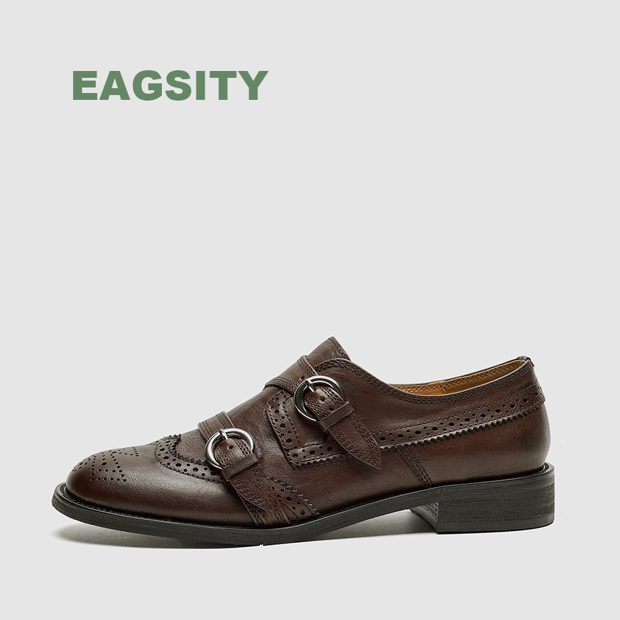 EAGSITY Sepatu Wanita Gaya Ing - Leather Work Flats Women ulasan dan harga