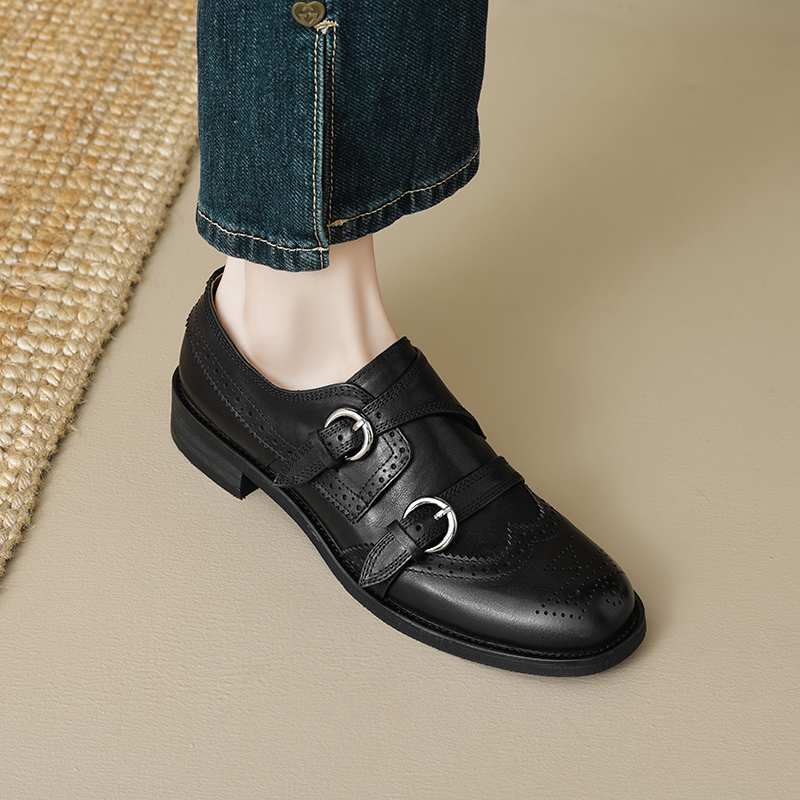 EAGSITY Sepatu Wanita Gaya Ing - Leather Work Flats Women ulasan dan harga