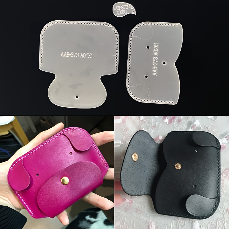 3pcs Set Stencil Dompet Mini D - Leatherwork Templates ulasan dan harga