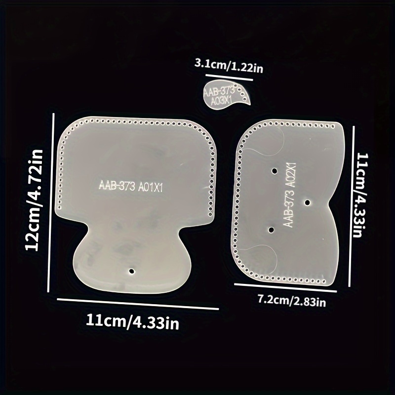 3pcs Set Stencil Dompet Mini D - Leatherwork Templates ulasan dan harga